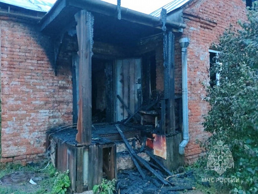 В Кинешме сгорел частный дом